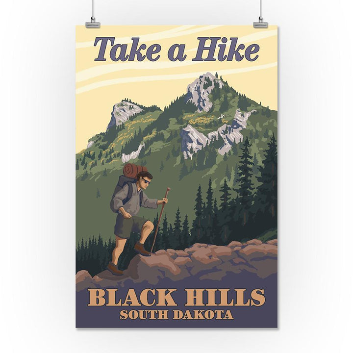 Black Hills, South Dakota, Take a Hike, Lantern Press Artwork, Art Prints and Metal Signs Art Lantern Press 