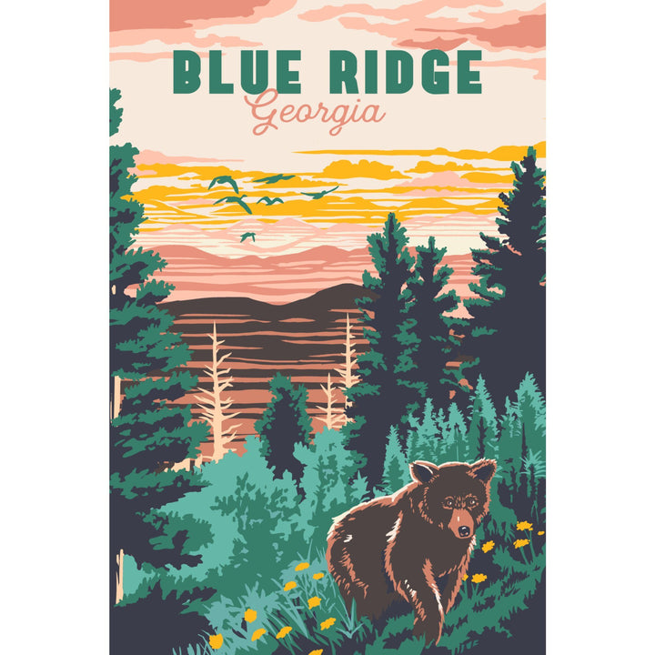 Blue Ridge, Georgia, Explorer Series, Lantern Press Artwork, Towels and Aprons Kitchen Lantern Press 