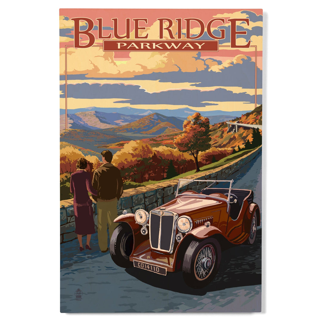 Blue Ridge Parkway, Virginia, Viaduct Scene at Sunset, Lantern Press Artwork, Wood Signs and Postcards Wood Lantern Press 