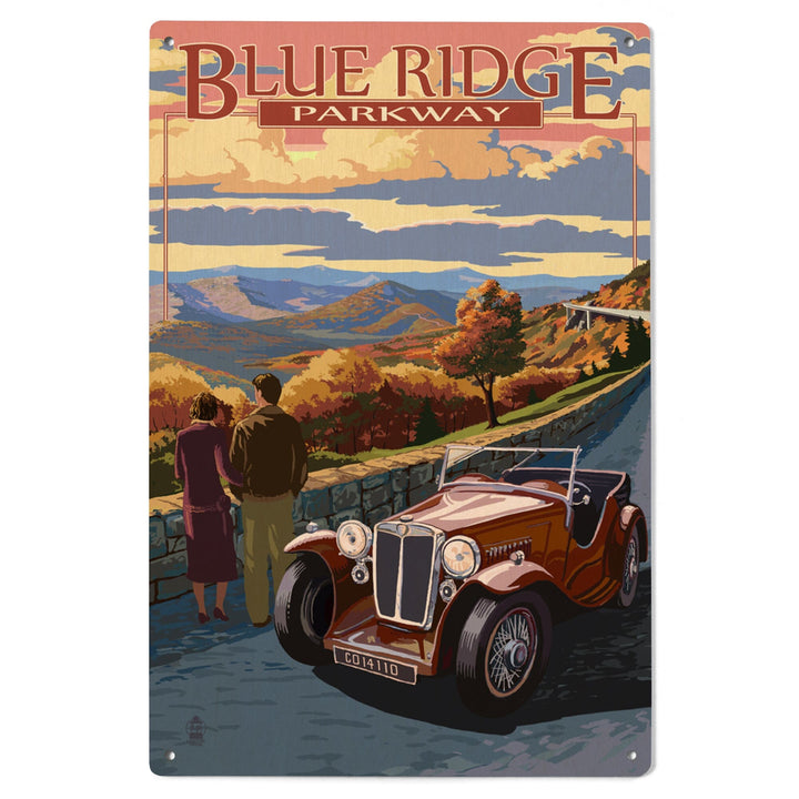 Blue Ridge Parkway, Virginia, Viaduct Scene at Sunset, Lantern Press Artwork, Wood Signs and Postcards Wood Lantern Press 