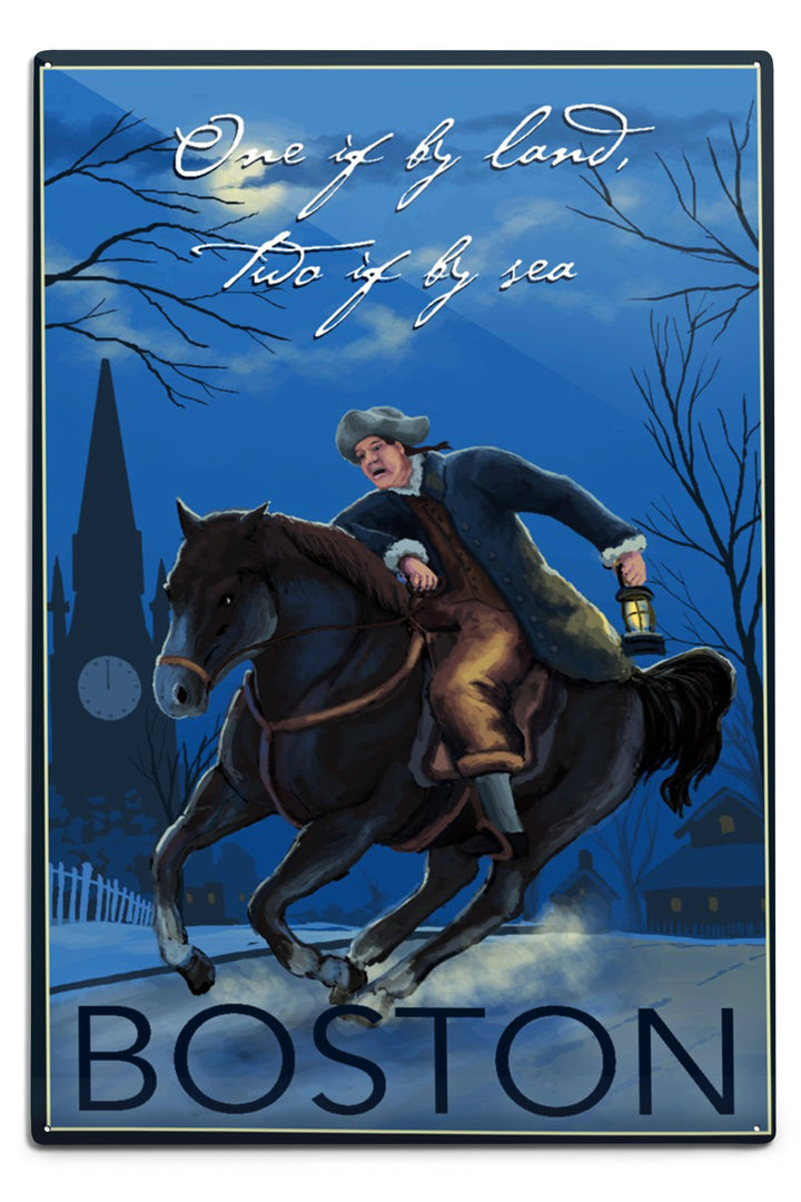 Boston, Massachusetts, Paul Revere, One If By Land, Art & Giclee Prints - Lantern Press