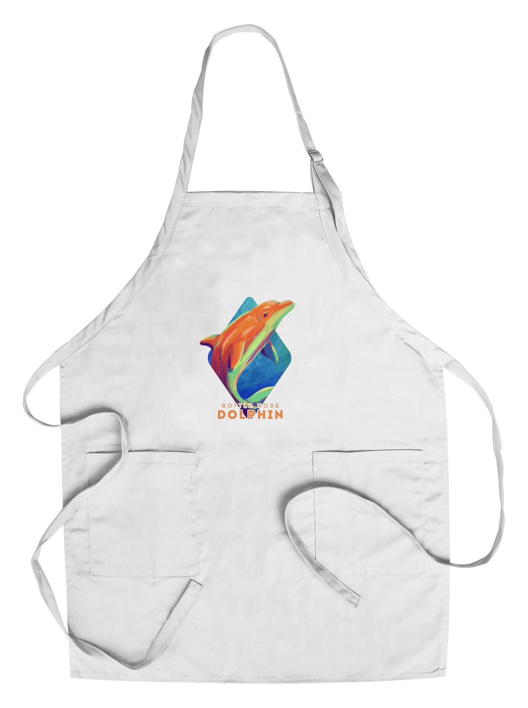 Bottlenose Dolphin, Vivid, Contour, Lantern Press Artwork, Towels and Aprons Kitchen Lantern Press Chef's Apron 