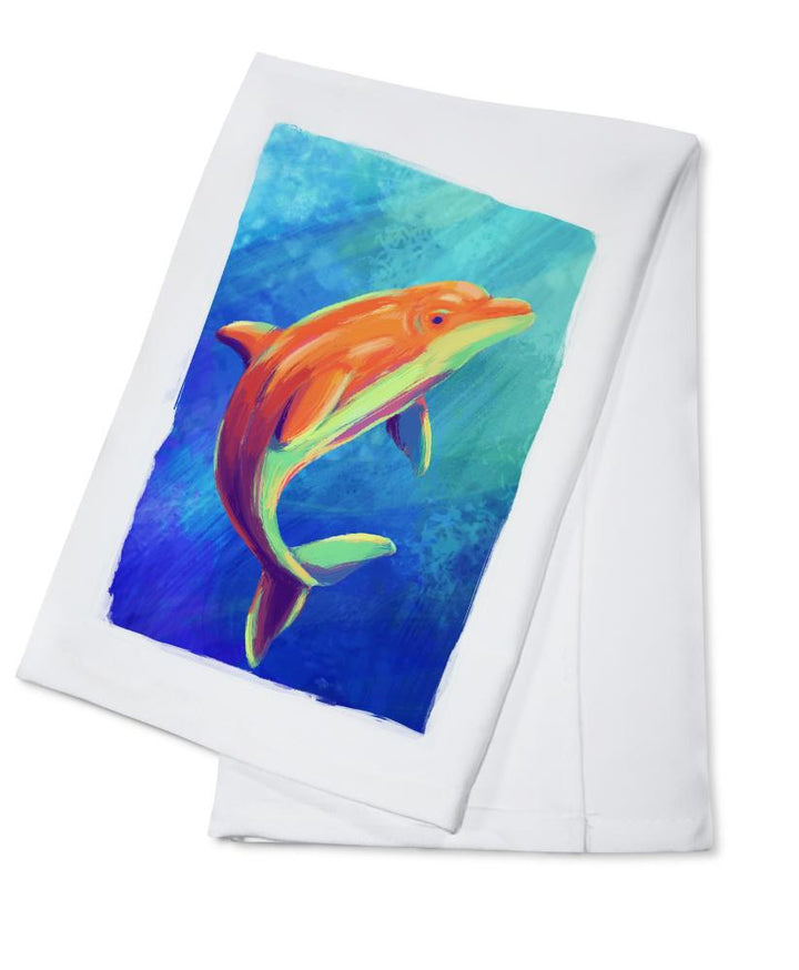 Bottlenose Dolphin, Vivid, Lantern Press Artwork, Towels and Aprons Kitchen Lantern Press 