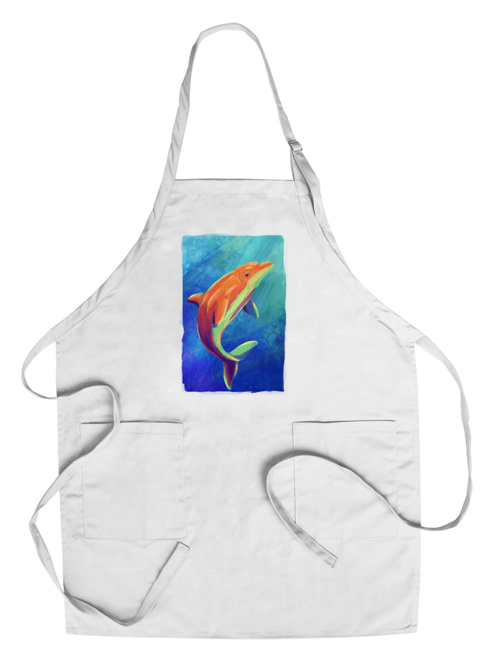 Bottlenose Dolphin, Vivid, Lantern Press Artwork, Towels and Aprons Kitchen Lantern Press Chef's Apron 