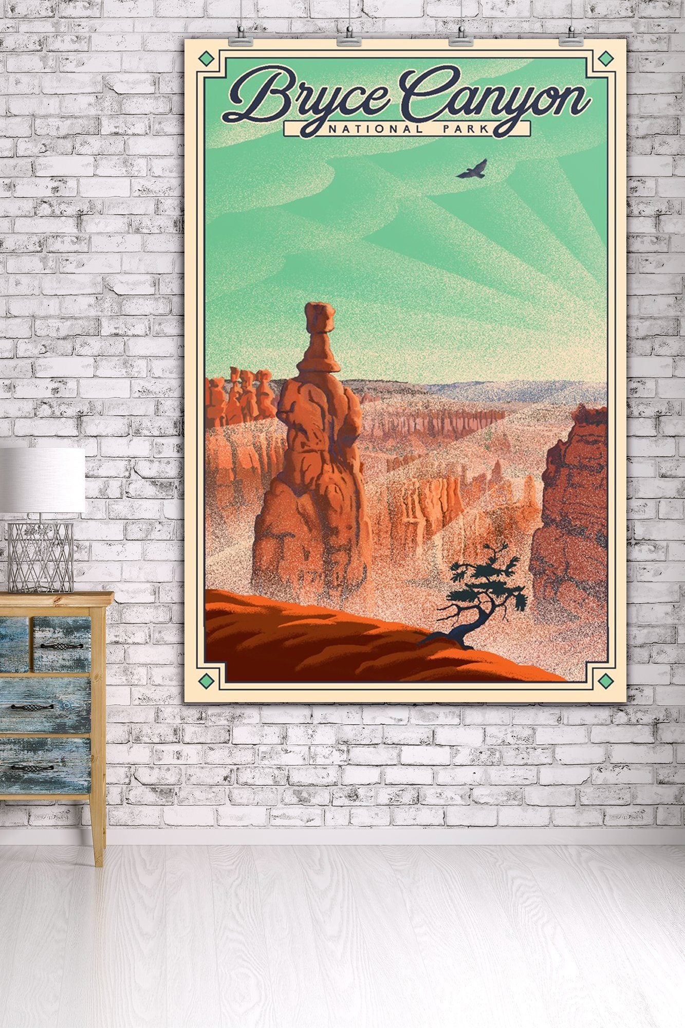 Outside Bryce - Print of Painting of the View from Outside Bryce store Canyon National Park