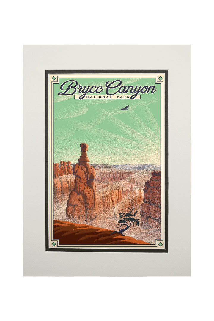 Bryce Canyon National Park, Utah, Bryce Point, Lithograph National Park Series, Lantern Press Artwork, Art Prints and Metal Signs Art Lantern Press 