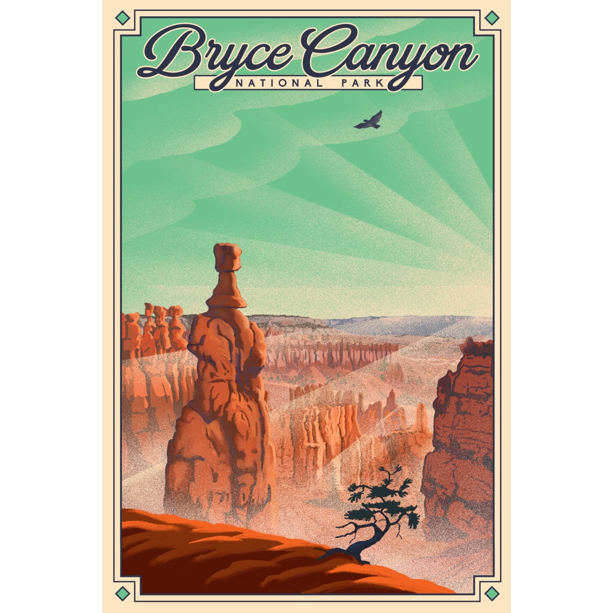 Outside Bryce - Print of Painting of the View from Outside Bryce Canyon National popular Park