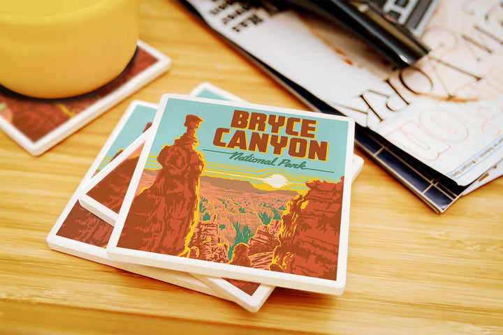 Bryce Canyon National Park, Utah, Explorer Series, Bryce Canyon, Lantern Press Artwork, Coaster Set Coasters Lantern Press 