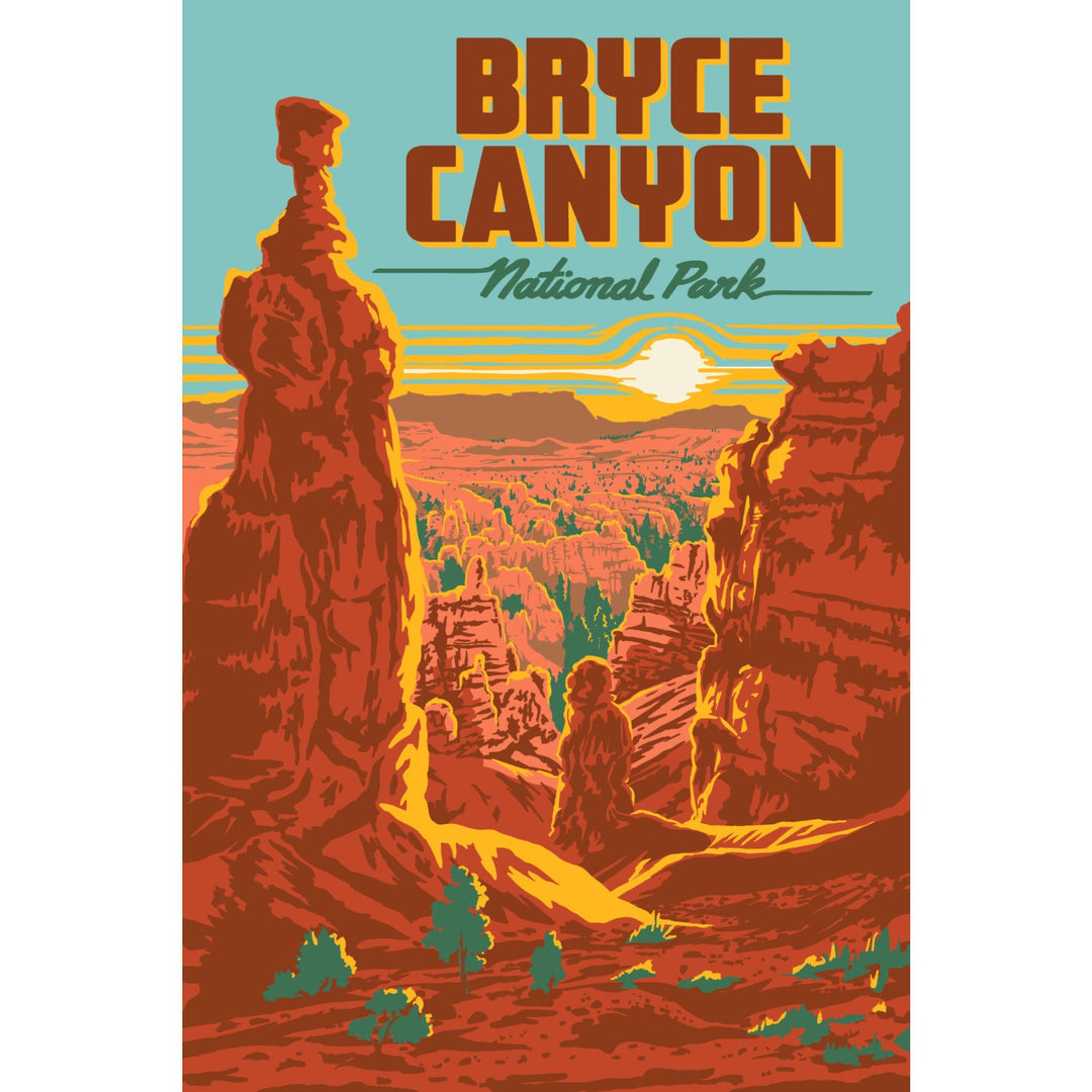 Bryce Canyon National Park, Utah, Explorer Series, Bryce Canyon, Lantern Press Artwork, Stretched Canvas Canvas Lantern Press 