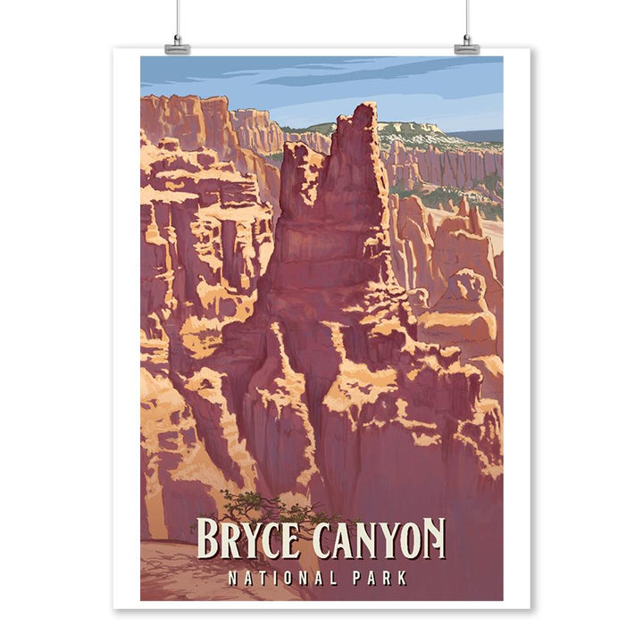 Bryce Canyon National Park, Utah, Painterly National Park Series, Art Prints and Metal Signs Art Lantern Press 12 x 18 Art Print 