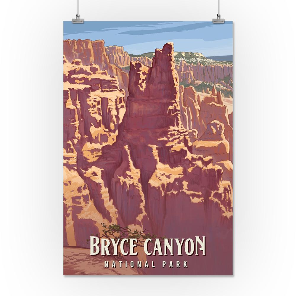 Bryce Canyon National Park, Utah, Painterly National Park Series, Art Prints and Metal Signs Art Lantern Press 16 x 24 Giclee Print 