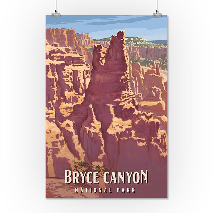 Bryce Canyon National Park, Utah, Painterly National Park Series, Art Prints and Metal Signs Art Lantern Press 36 x 54 Giclee Print 