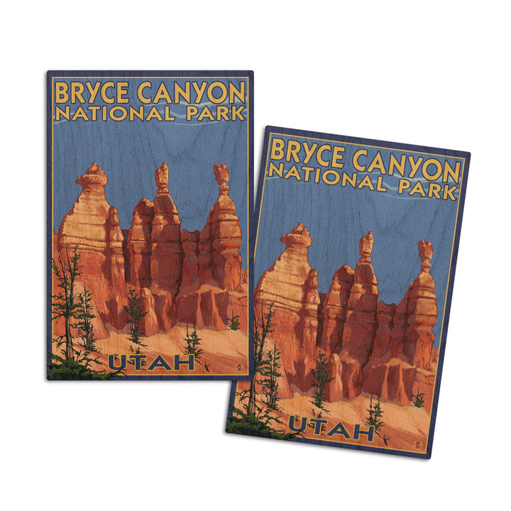 Bryce Canyon National Park, Utah, Summer #2, Lantern Press Artwork, Wood Signs and Postcards Wood Lantern Press 4x6 Wood Postcard Set 