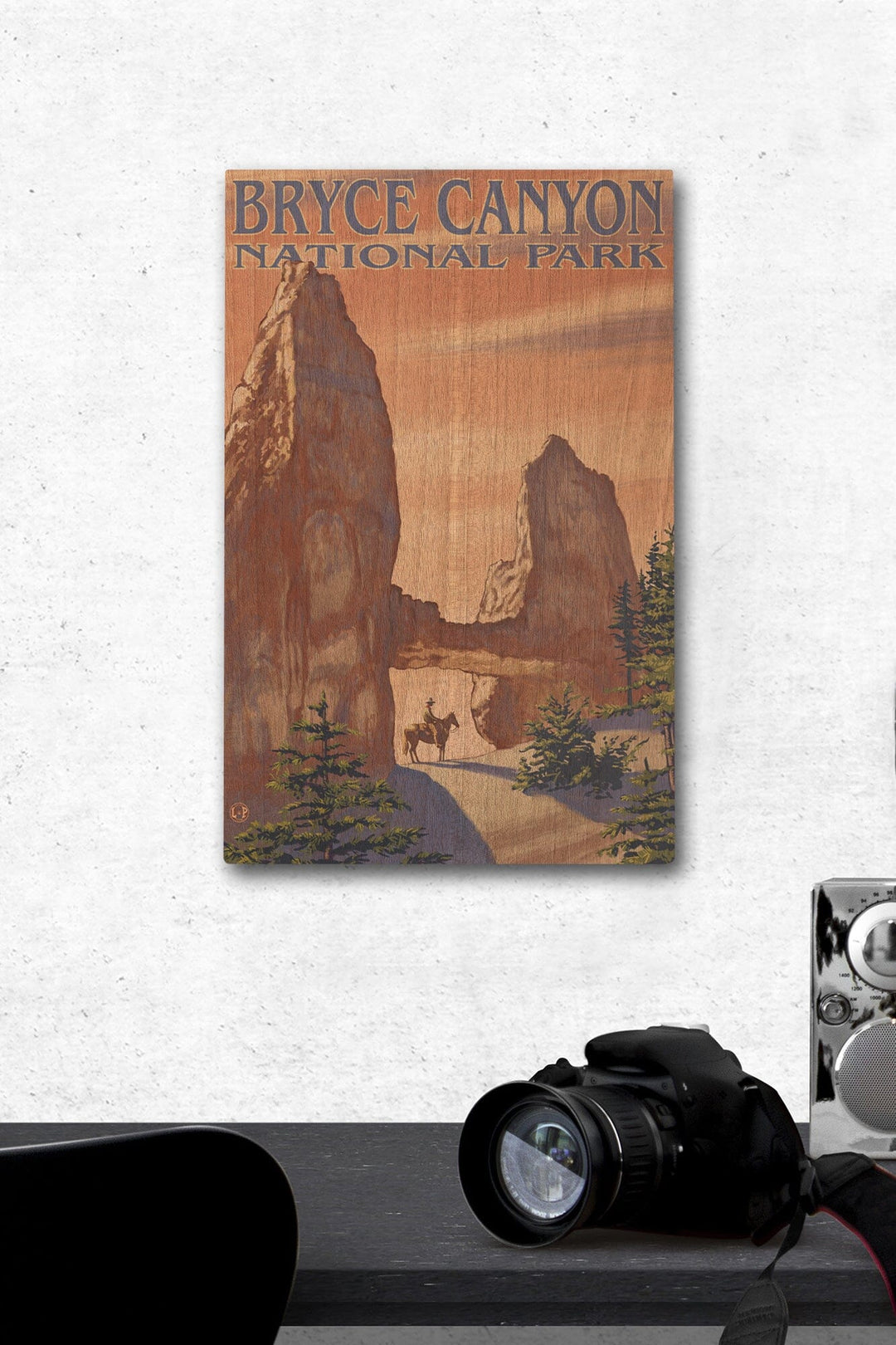 Bryce Canyon National Park, Utah, Tower Bridge, Painterly Series, Lantern Press Artwork, Wood Signs and Postcards Wood Lantern Press 12 x 18 Wood Gallery Print 