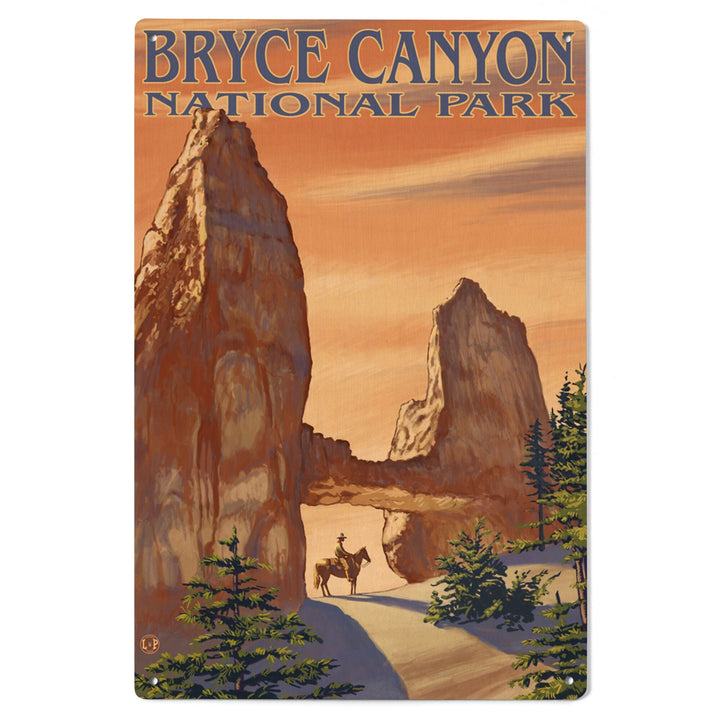 Bryce Canyon National Park, Utah, Tower Bridge, Painterly Series, Lantern Press Artwork, Wood Signs and Postcards Wood Lantern Press 
