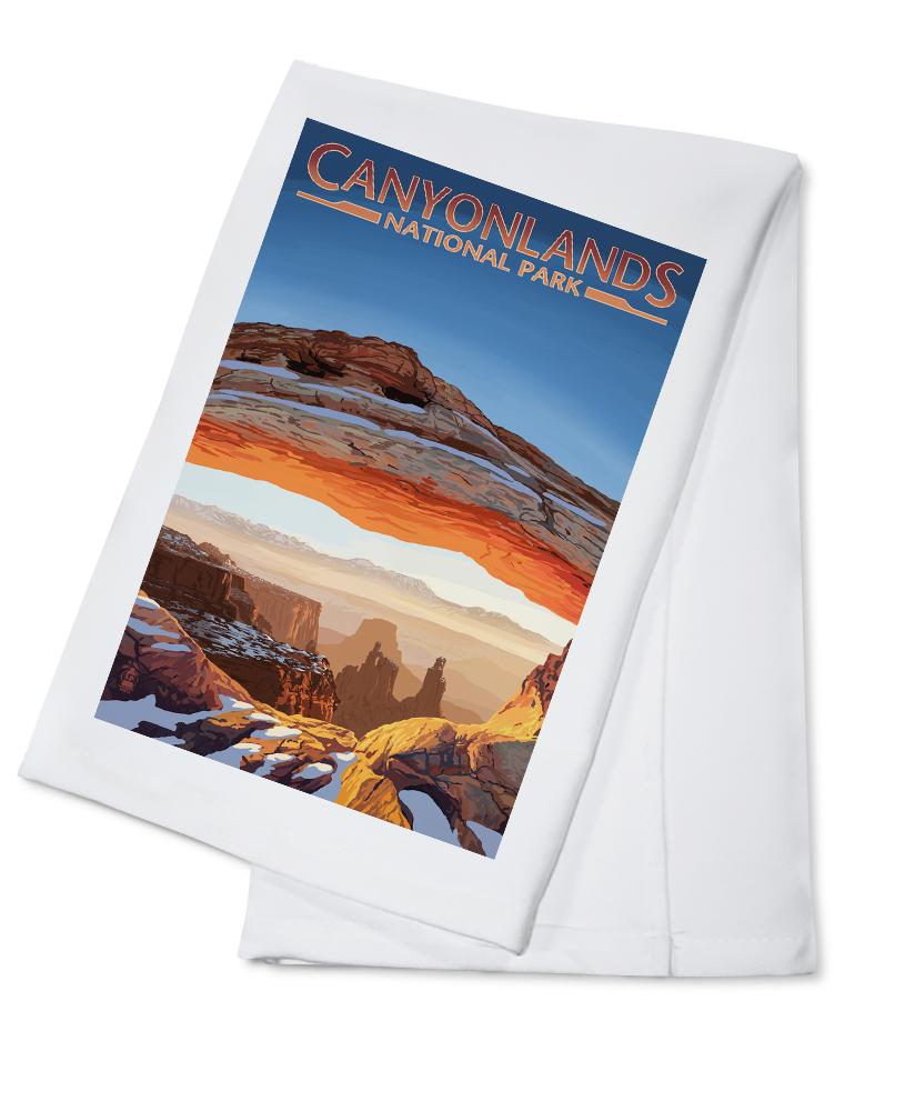 Canyonlands National Park, Utah, Arch, Painterly Series, Lantern Press Artwork, Towels and Aprons Kitchen Lantern Press Cotton Towel 