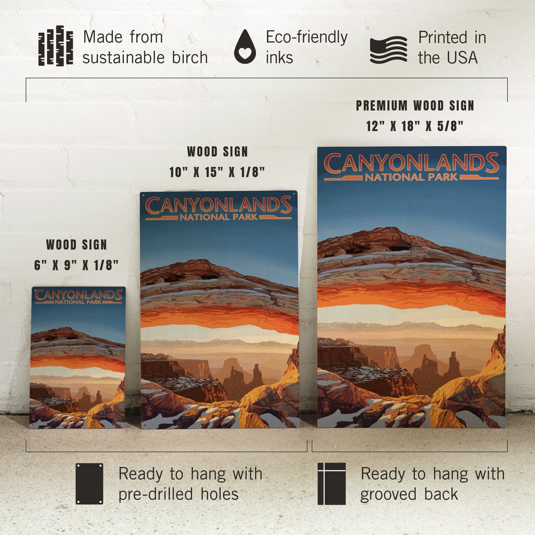 Canyonlands National Park, Utah, Arch, Painterly Series, Lantern Press Artwork, Wood Signs and Postcards Wood Lantern Press 