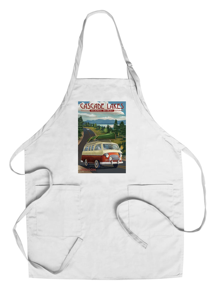 Cascade Lakes Scenic Byway, Oregon, Camper Van, Lantern Press Artwork, Towels and Aprons Kitchen Lantern Press Chef's Apron 
