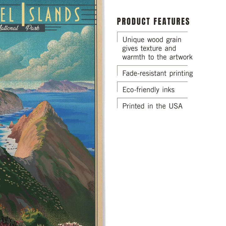 Channel Islands National Park, California, Lithograph National Park Series, Lantern Press Artwork, Wood Signs and Postcards Wood Lantern Press 