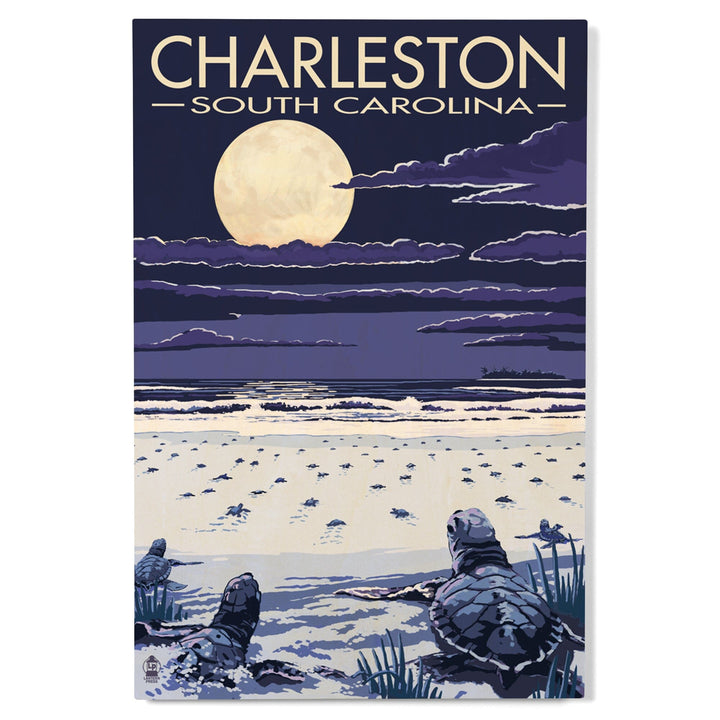 Charleston, South Carolina, Baby Sea Turtles, Lantern Press Artwork, Wood Signs and Postcards Wood Lantern Press 