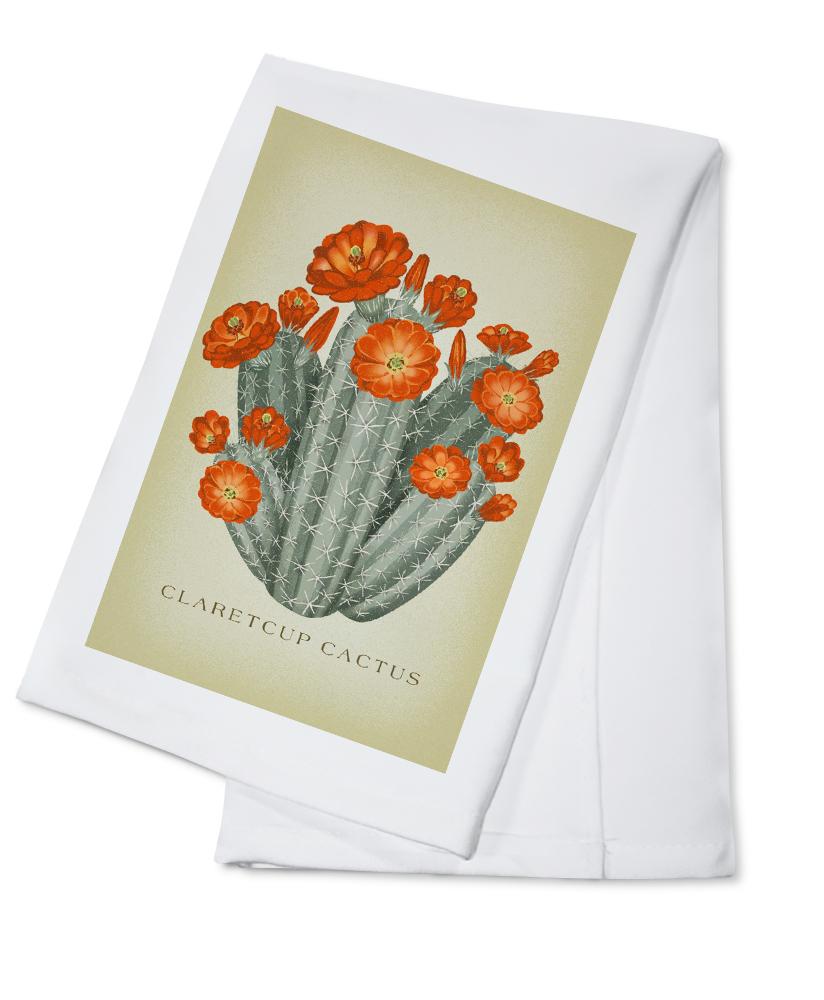 Claretcup Cactus, Vintage Flora, Lantern Press Artwork, Towels and Aprons Kitchen Lantern Press 