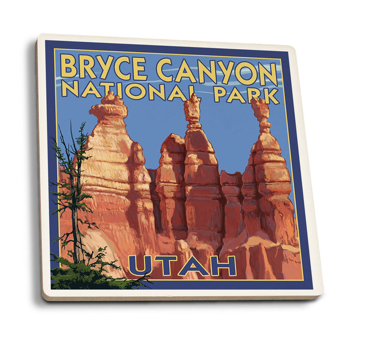 Coaster (Bryce Canyon National Park, Utah - Summer #2 - Lantern Press Artwork) Coaster Nightingale Boutique Coaster Pack 