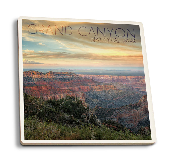 Coaster (Grand Canyon National Park, Arizona - Hazy Canyon View - Lantern Press Photography) Coaster Nightingale Boutique Coaster Pack 