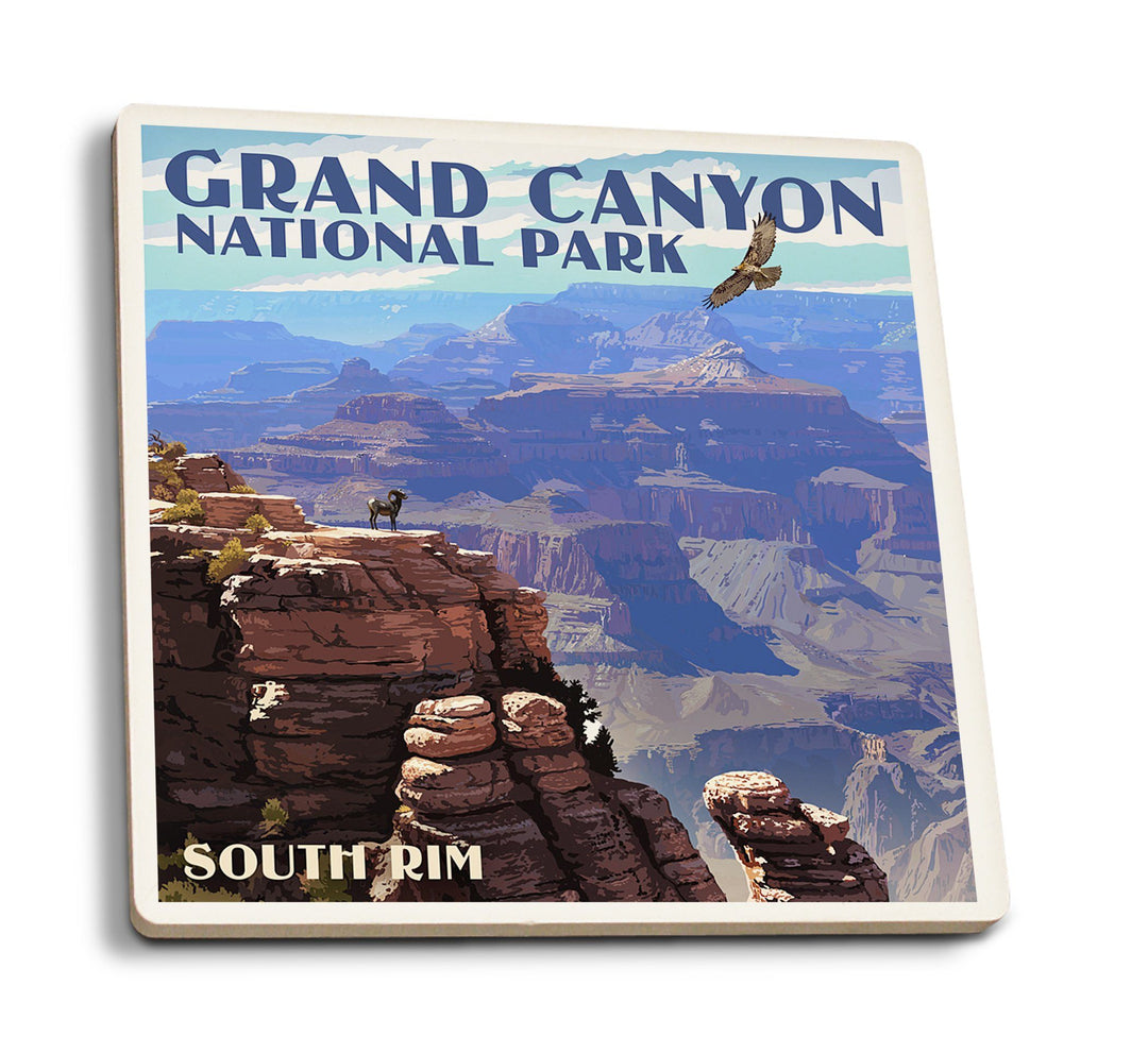 Coaster (Grand Canyon National Park, Arizona - South Rim - Lantern Press Artwork) Coaster Nightingale Boutique Coaster Pack 