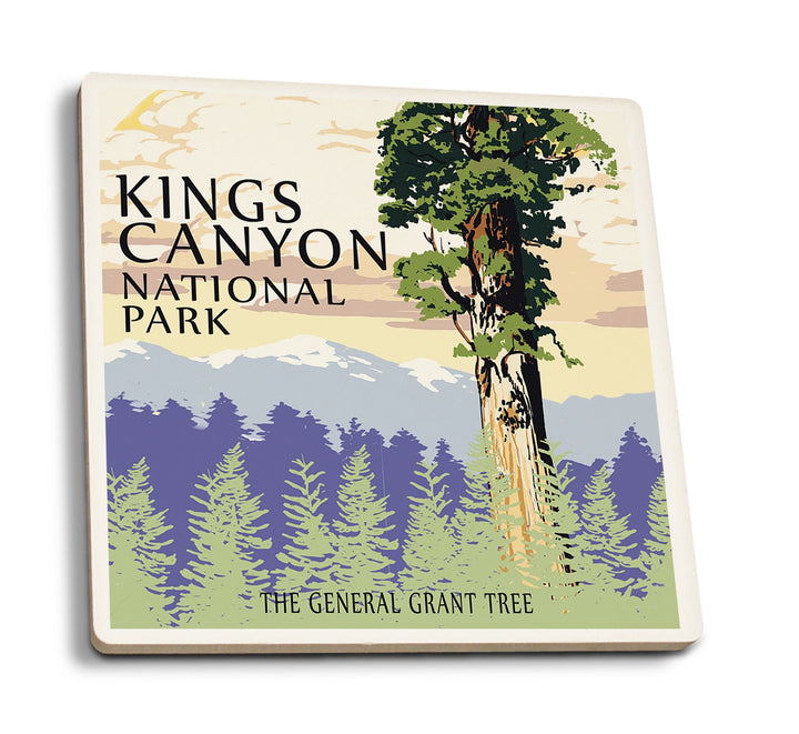 Coaster (Kings Canyon National Park, California - General Grant Tree - Lantern Press Artwork) Coaster Nightingale Boutique Coaster Pack 