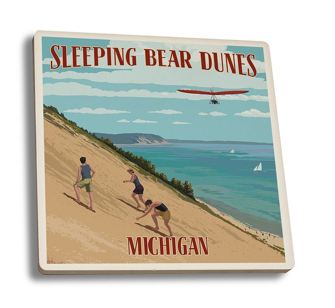 Coaster (Michigan - Sleeping Bear Dunes - Lantern Press Artwork) Coaster Nightingale Boutique Coaster Set 