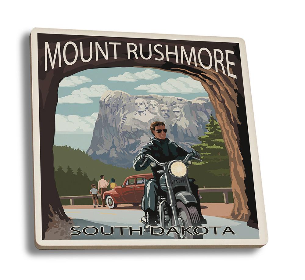 Coaster (Mount Rushmore National Memorial, South Dakota - Tunnel Scene - Lantern Press Artwork) Coaster Nightingale Boutique Coaster Set 