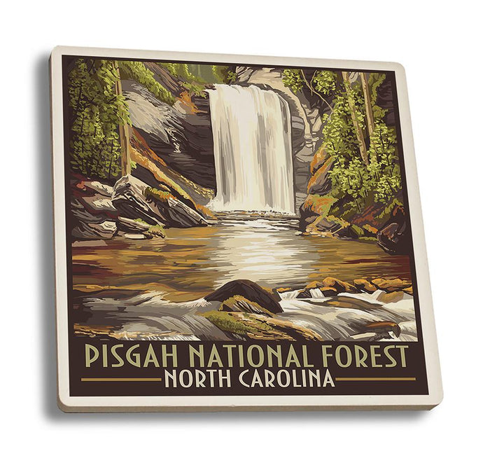 Coaster (Pisgah National Forest, North Carolina - Lantern Press Artwork) Coaster Nightingale Boutique Coaster Set 