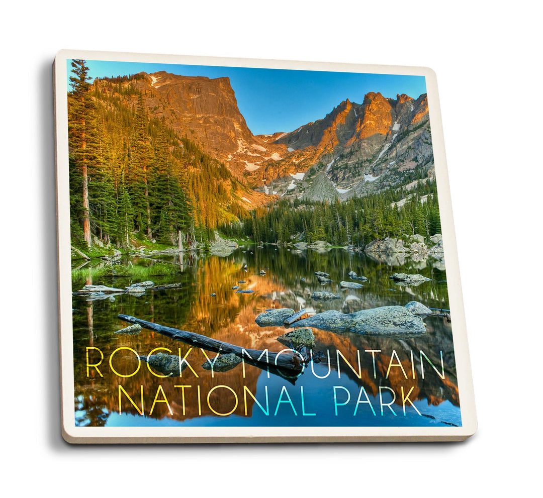 Coaster (Rocky Mountain National Park, Colorado - Dream Lake Day - Lantern Press Photography) Coaster Nightingale Boutique Coaster Pack 