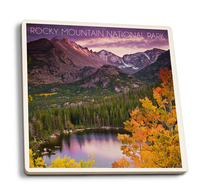 Coaster (Rocky Mountain National Park, Colorado - Lantern Press Artwork) Coaster Nightingale Boutique Coaster Pack 