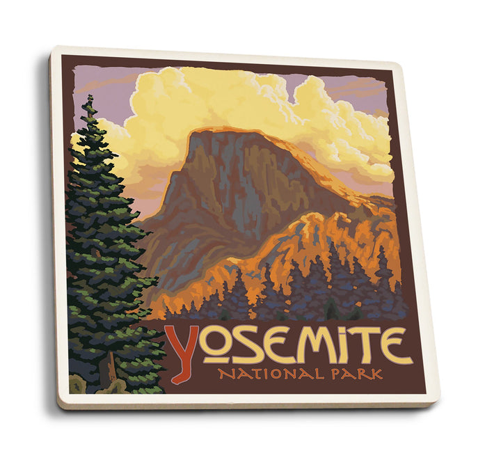 Coaster (Yosemite National Park, California - Half Dome - Lantern Press Artwork) Coaster Nightingale Boutique Coaster Pack 