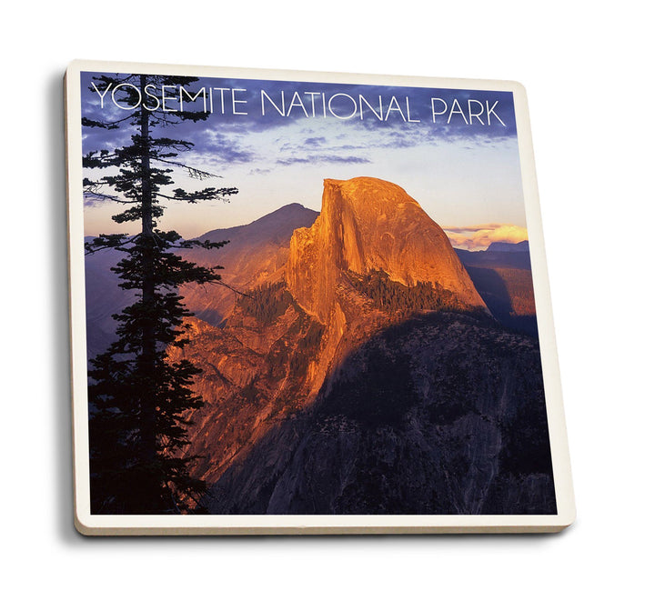 Coaster (Yosemite National Park, California - Half Dome & Pine Tree - Lantern Press Photography) Coaster Nightingale Boutique Coaster Pack 