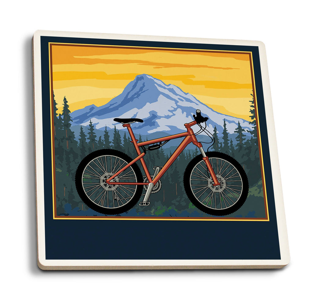 Coasters (Enjoy the Ride, Mountain Bike Scene, Lantern Press Artwork) Coasters Lantern Press 