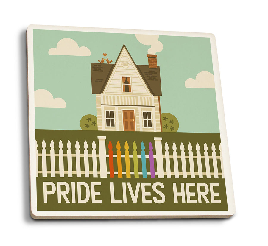 Coasters (Gay Pride, Pride Lives Here, Lantern Press Artwork) Coasters Lantern Press 