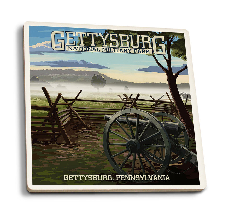 Coasters (Gettysburg, Pennsylvania, Military Park, Lantern Press Artwork) Lifestyle-Coaster Lantern Press 