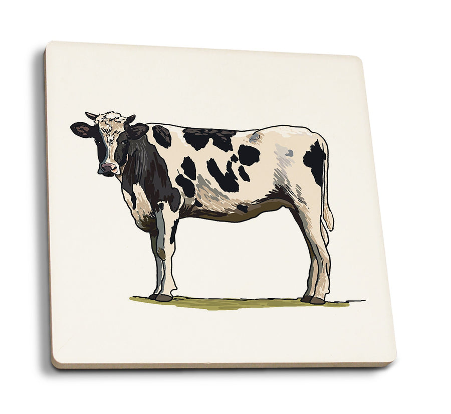 Coasters (Holstein Cow, Icon, Lantern Press Artwork) Coasters Lantern Press 