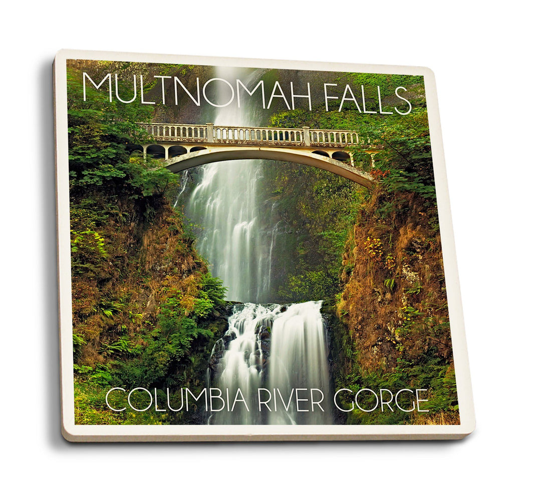 Coasters (Multnomah Falls, Oregon, Fall Colors, Lantern Press Photography) Lifestyle-Coaster Lantern Press 