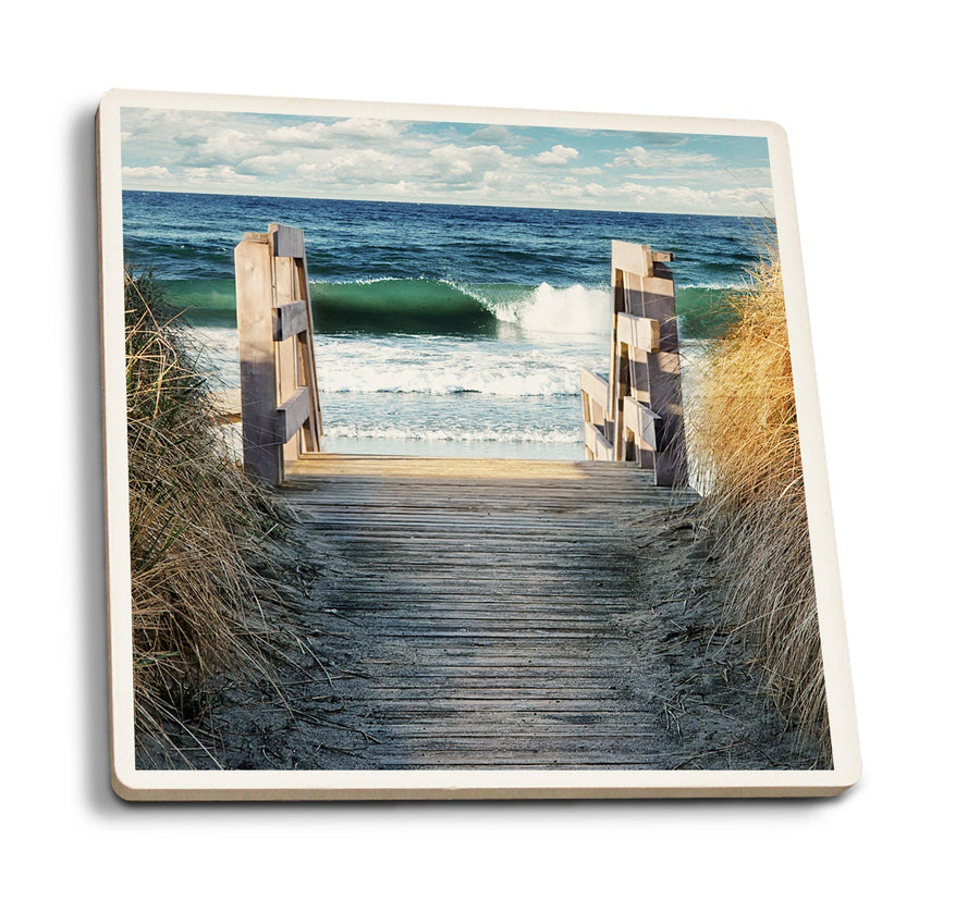 Coasters (Stairs to Beach, Lantern Press Photography) Lifestyle-Coaster Lantern Press 