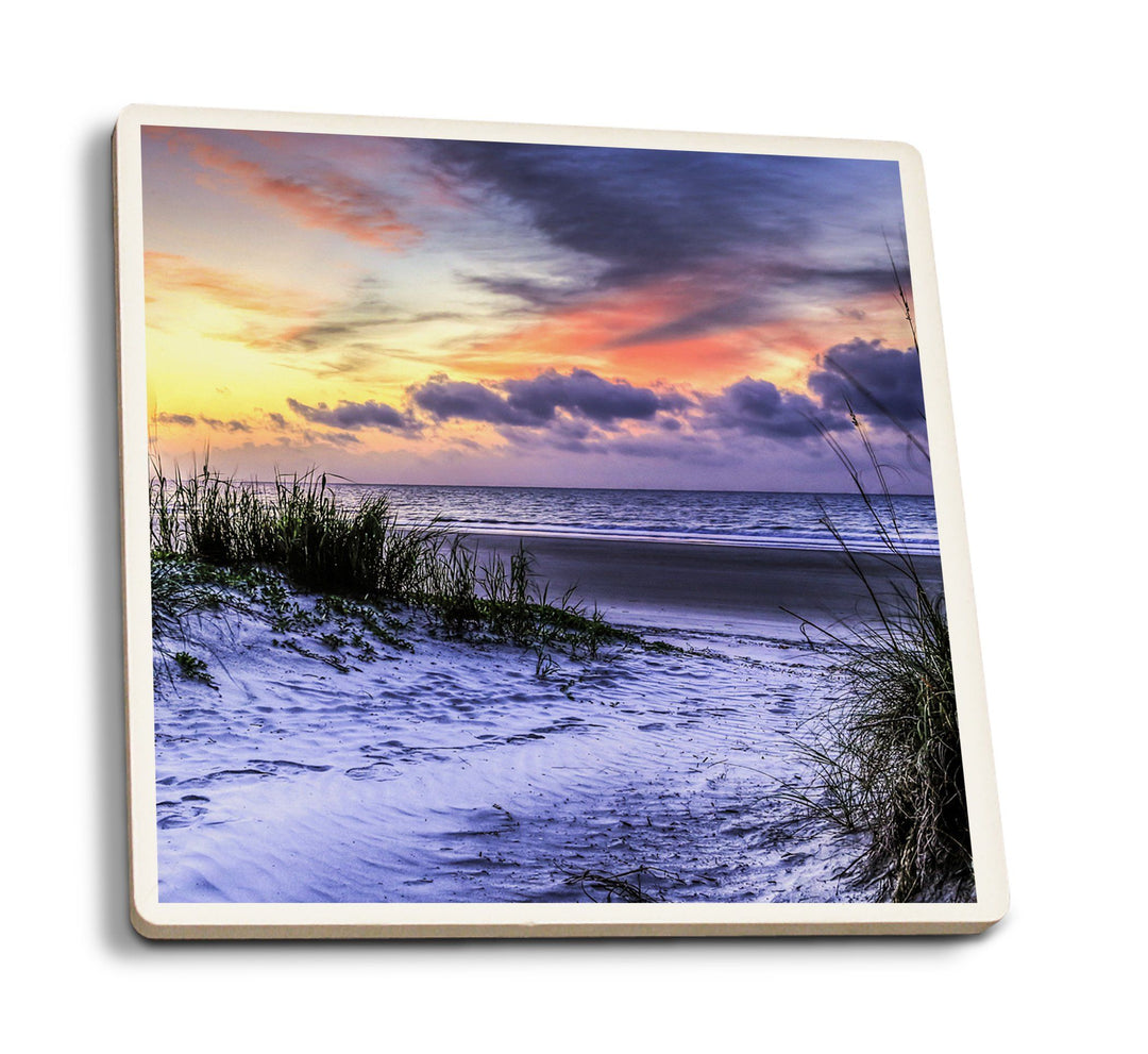 Coasters (Sunrise Beach Scene, Lantern Press Photography) Lifestyle-Coaster Lantern Press 