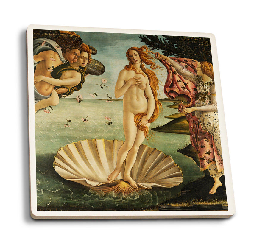 Coasters (The Birth of Venus, Masterpiece Classic, Artist: Sandro Botticelli c. 1486) Lifestyle-Coaster Lantern Press 