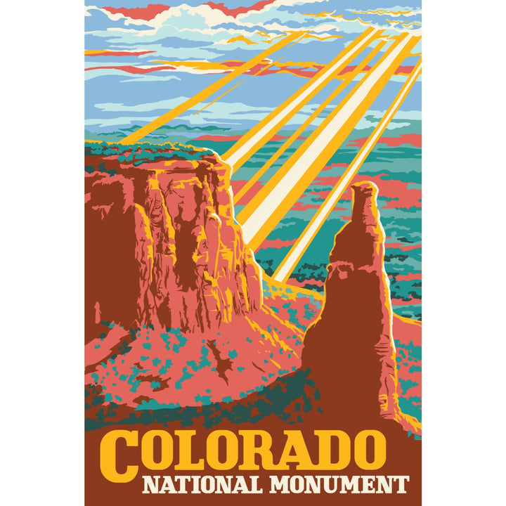 Colorado National Monument, Explorer Series, Lantern Press Artwork, Stretched Canvas Canvas Lantern Press 