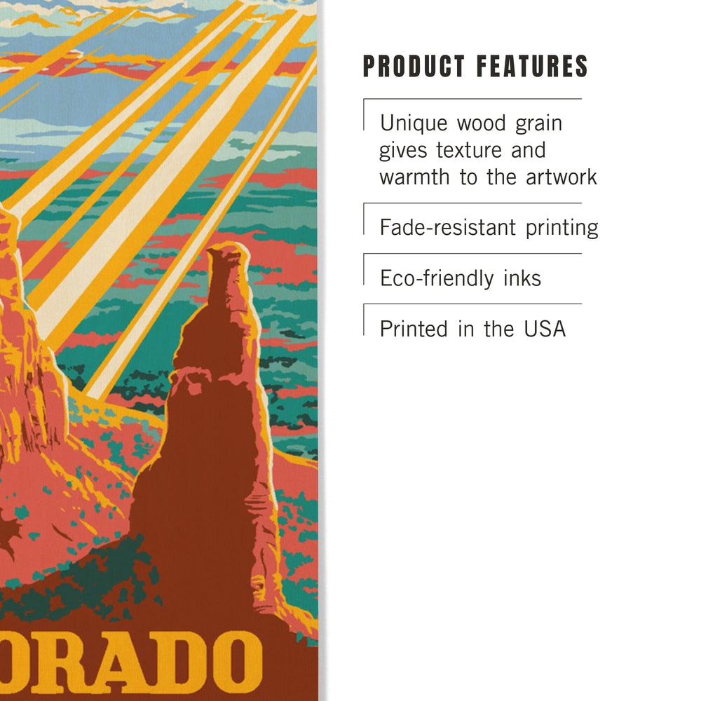 Colorado National Monument, Explorer Series, Lantern Press Artwork, Wood Signs and Postcards Wood Lantern Press 