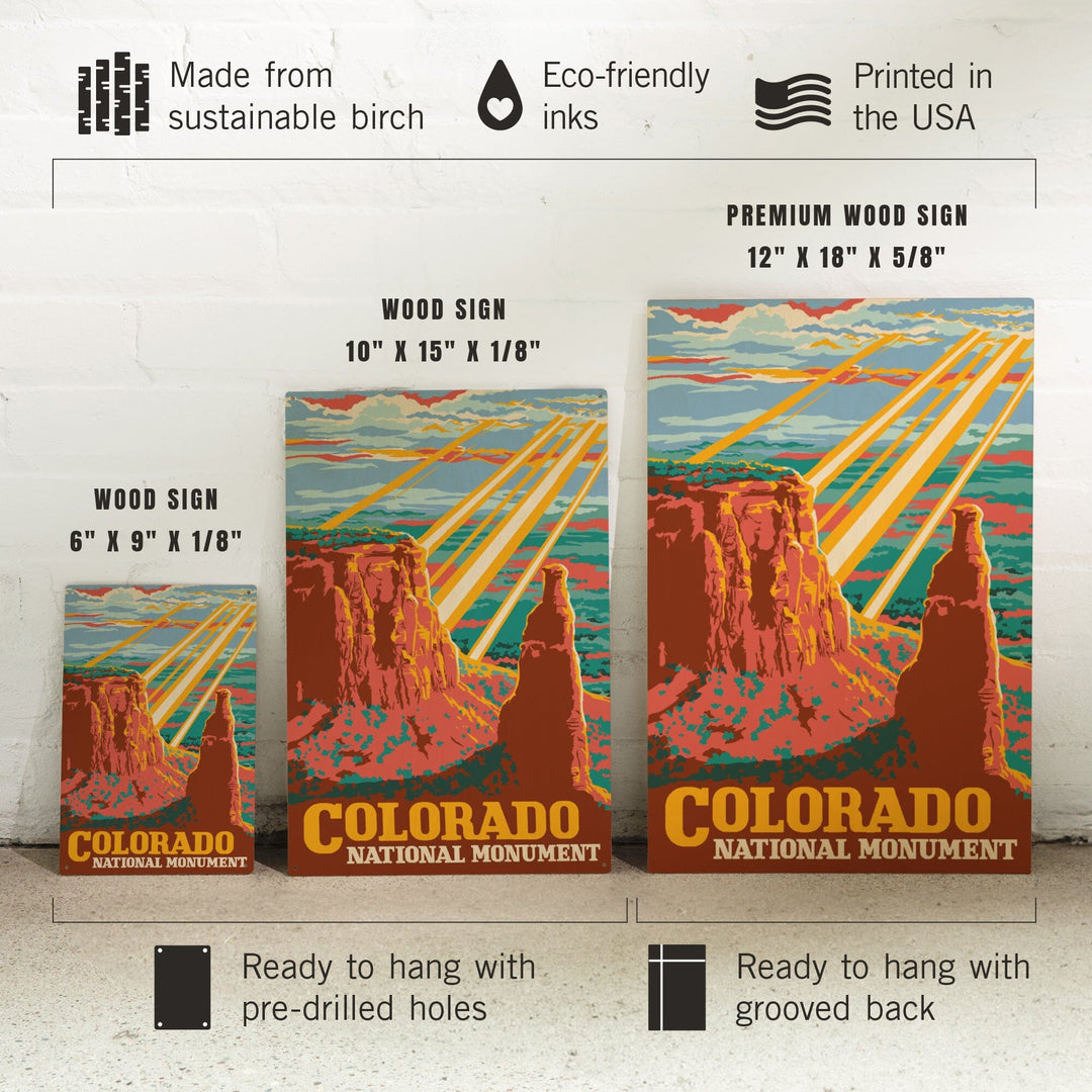 Colorado National Monument, Explorer Series, Lantern Press Artwork, Wood Signs and Postcards Wood Lantern Press 