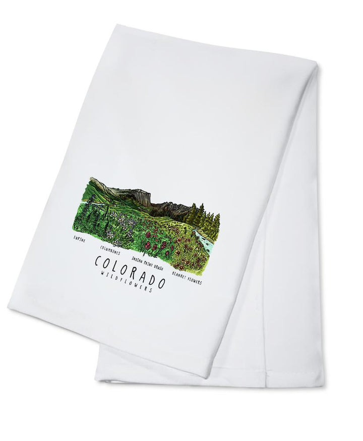 Colorado, Rockies Wildflowers, Lantern Press Artwork, Towels and Aprons Kitchen Lantern Press Cotton Towel 