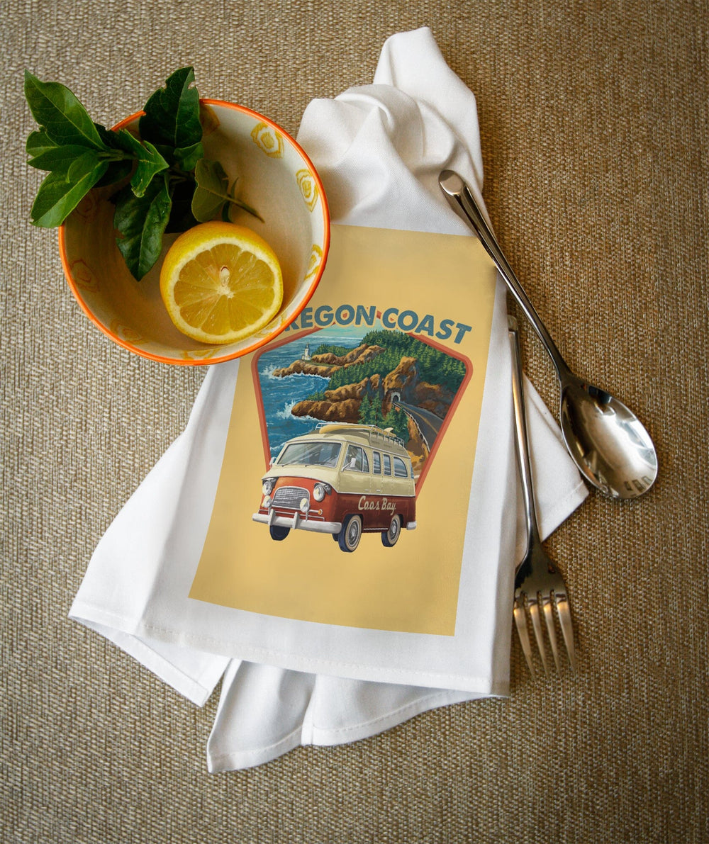 Coos Bay, Oregon, Camper Van, Cruise, Contour, Lantern Press Artwork Kitchen Lantern Press 