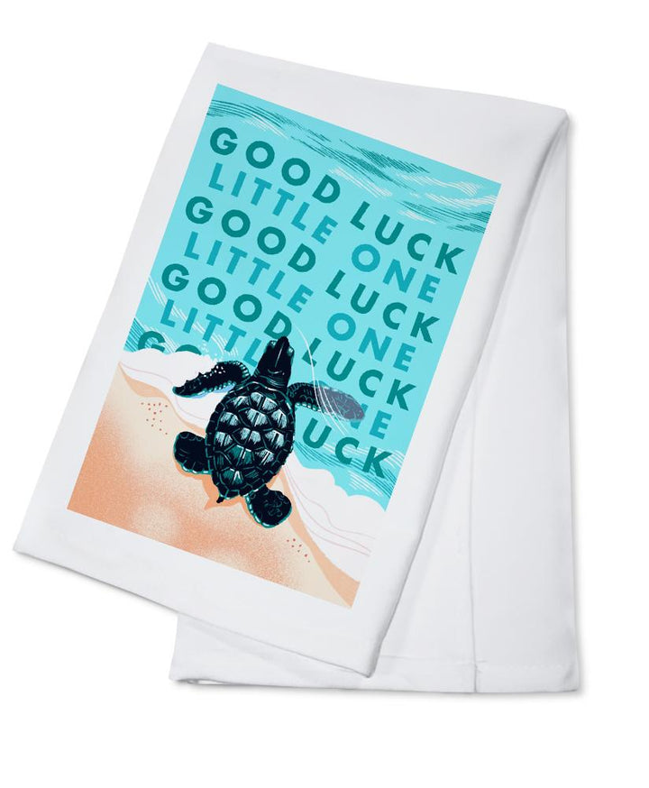 Courageous Explorer Collection, Turtle, Good Luck Little One, Towels and Aprons Kitchen Lantern Press Cotton Towel 